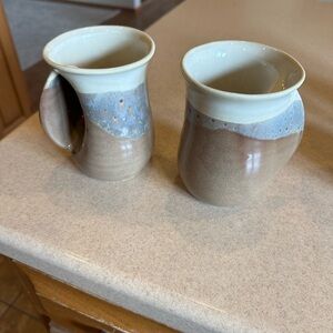 Set of Four Ceramic Glazed Cups